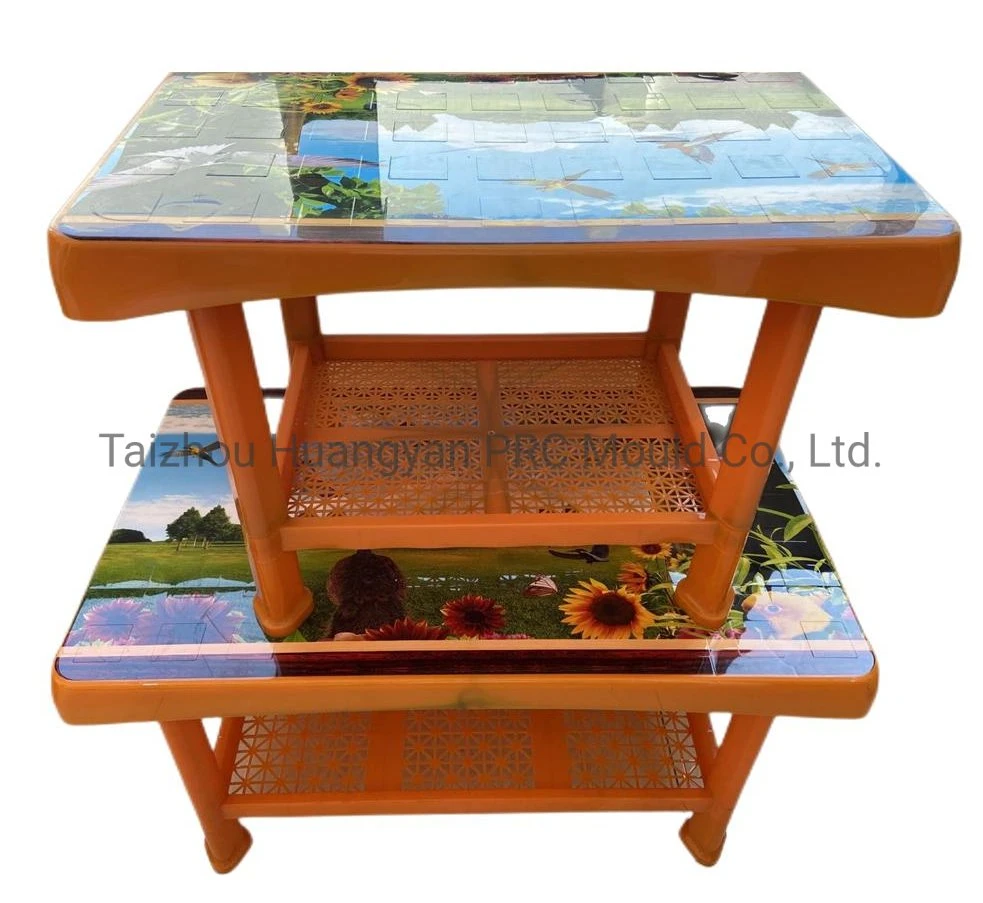 New Design Two Layer Student Iml Plastic Coffee Table Injection Mould P20 Good Price Quality