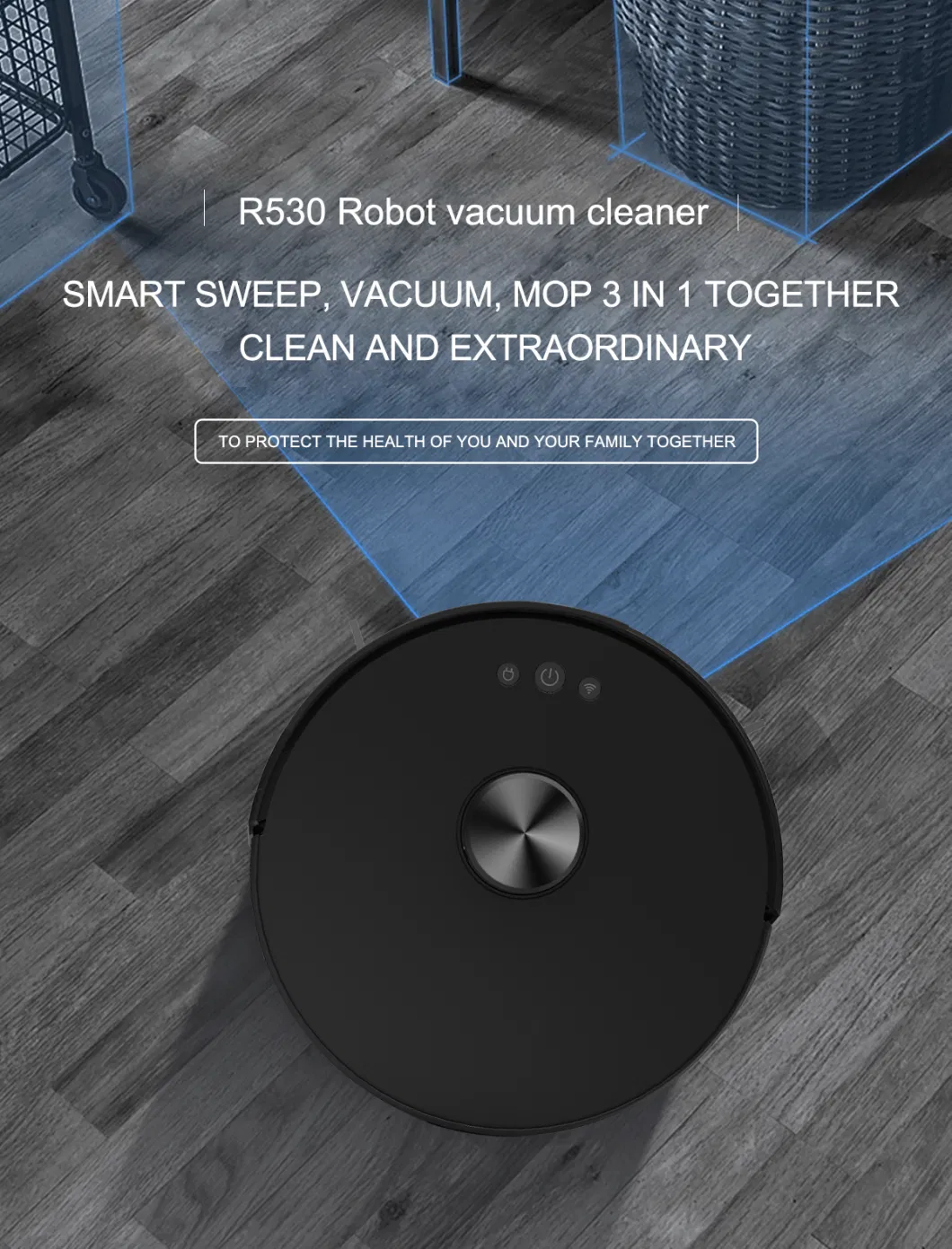 3 in 1 Mop Laser Robot Vacuum Cleaner