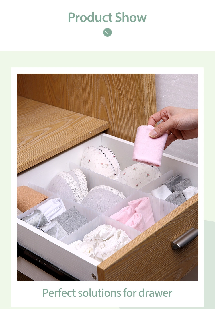 Economic Choice Free Stretching Adjustable PP Plastic Drawer Dividers Organizer