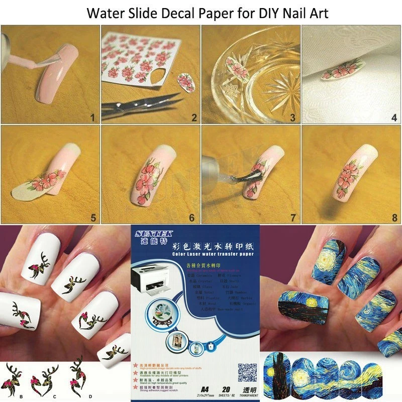 Laser Clear White Water Slide Decal Transfer Paper Film