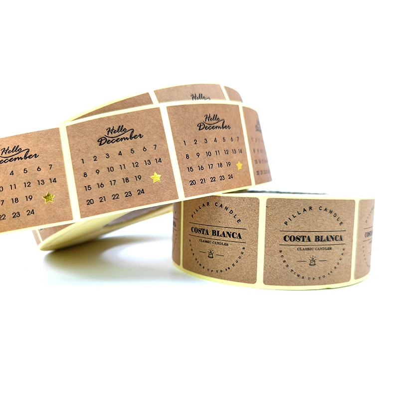 Custom Logo Printing Kraft Paper Self-Adhesive Label