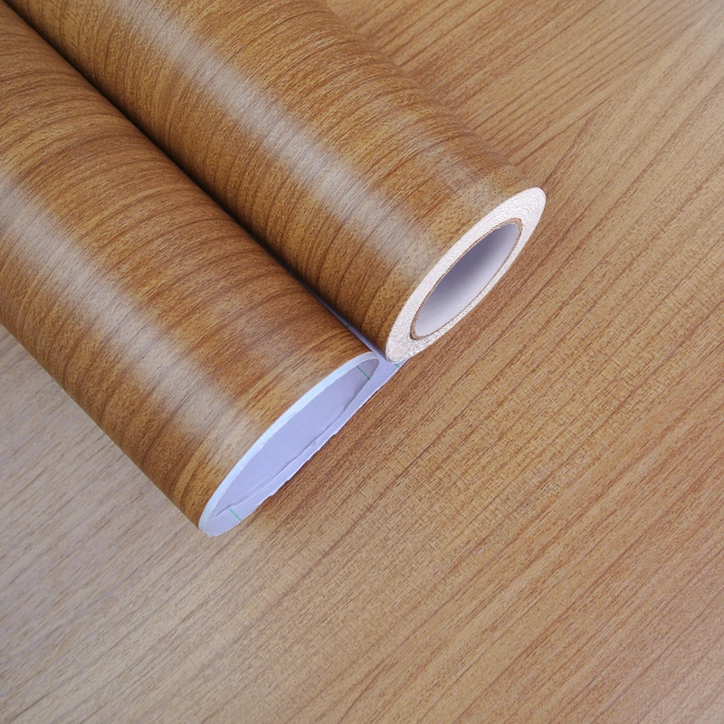 Thickened Wood Grain Wallpaper Self-Adhesive Large Roll Imitation Wood Paper Wardrobe Door Waterproof Furniture Renovation Sticker