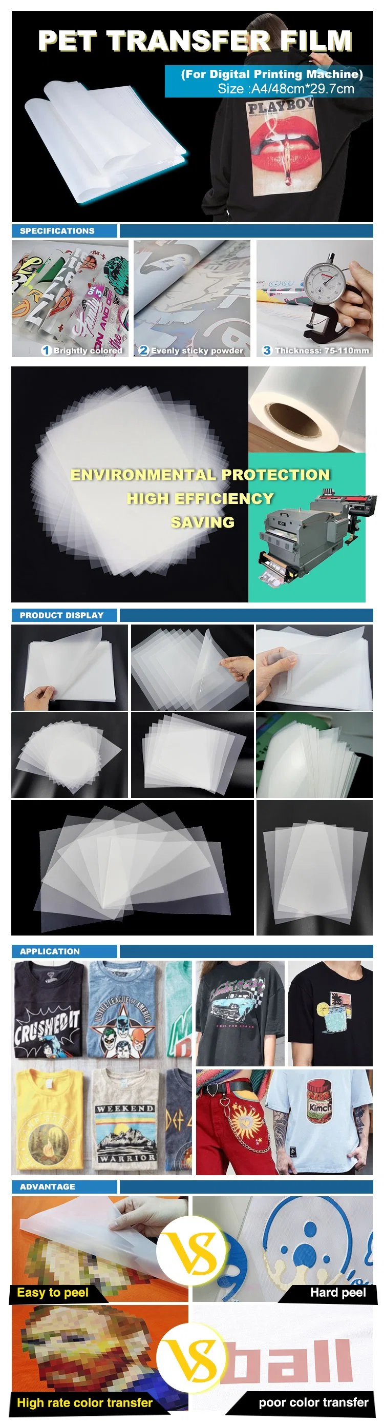 Heat Transfer Paper A3 A4 Pet Film for Laser Printers