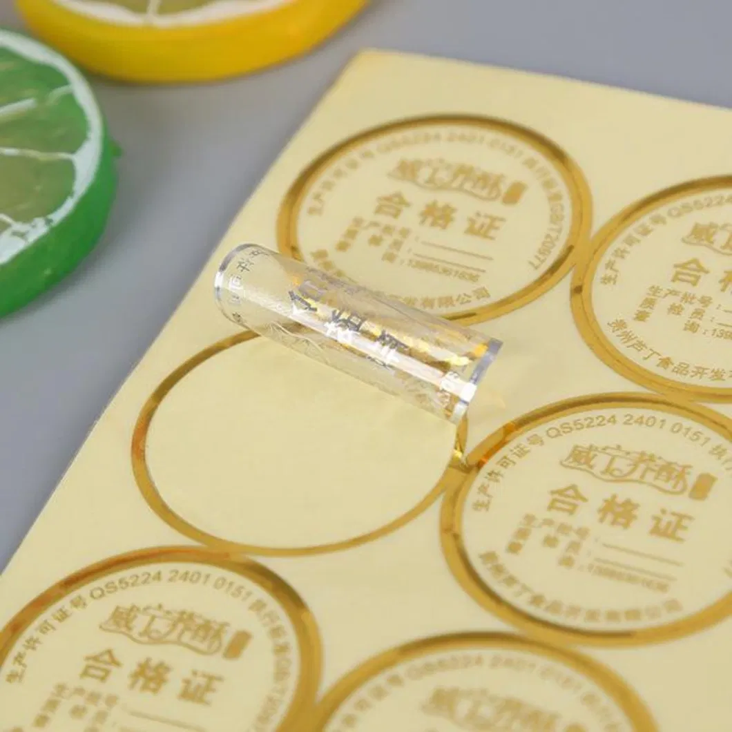 Customized Printed Transparent Sticker Seal Sticker
