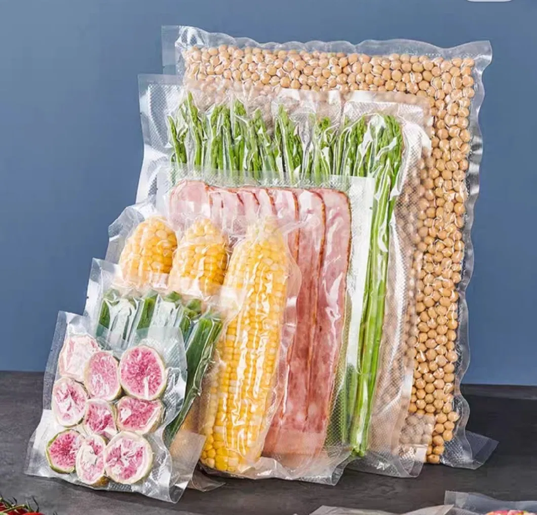 Factory Customized Leak Proof Food Grade Transparent Embossed Vacuum Seal Packing Bag