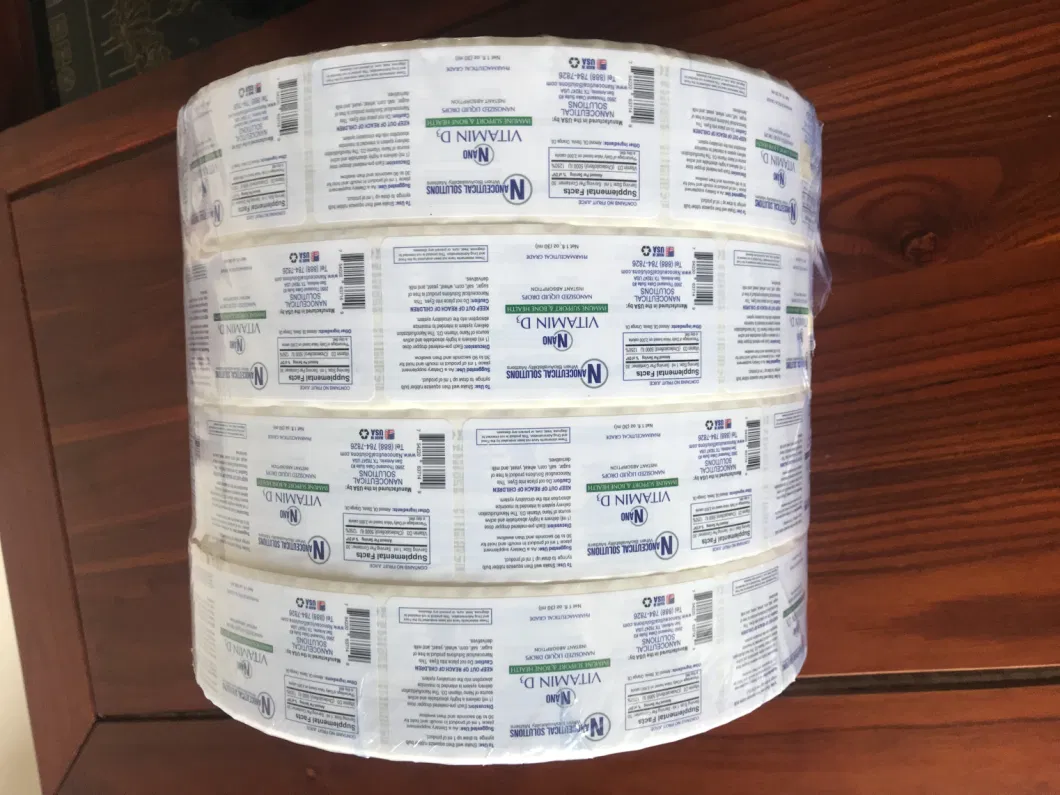 Custom Printed Waterproof Permanent Self Adhesive Food Label