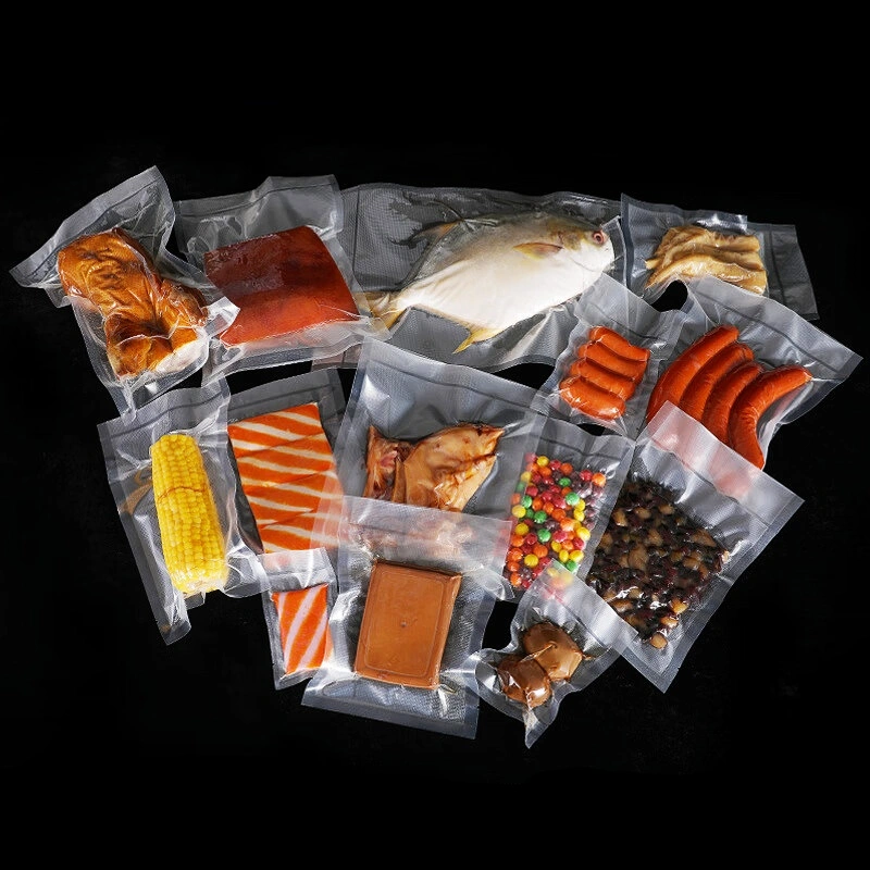 Factory Customized Leak Proof Food Grade Transparent Embossed Vacuum Seal Packing Bag