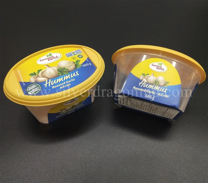 350g/450g/550g Custom Iml Food Grade PP Plastic Packaging Box for Food/Sauce
