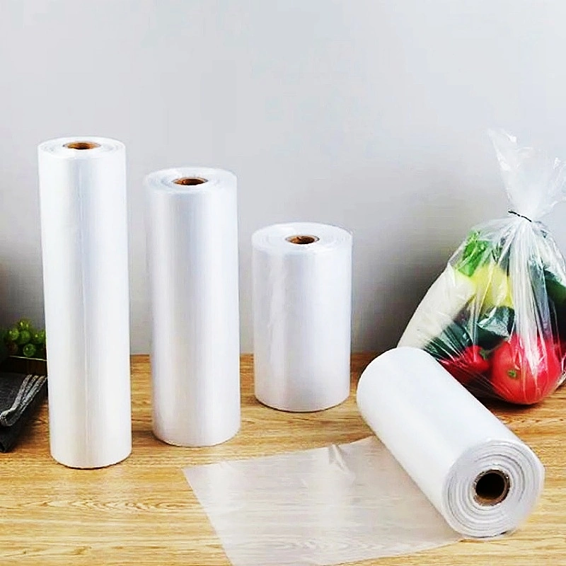 Freezer/ Food Grade Recycled Plastic Roll-up HDPE Flat Fresh Packaging Bags