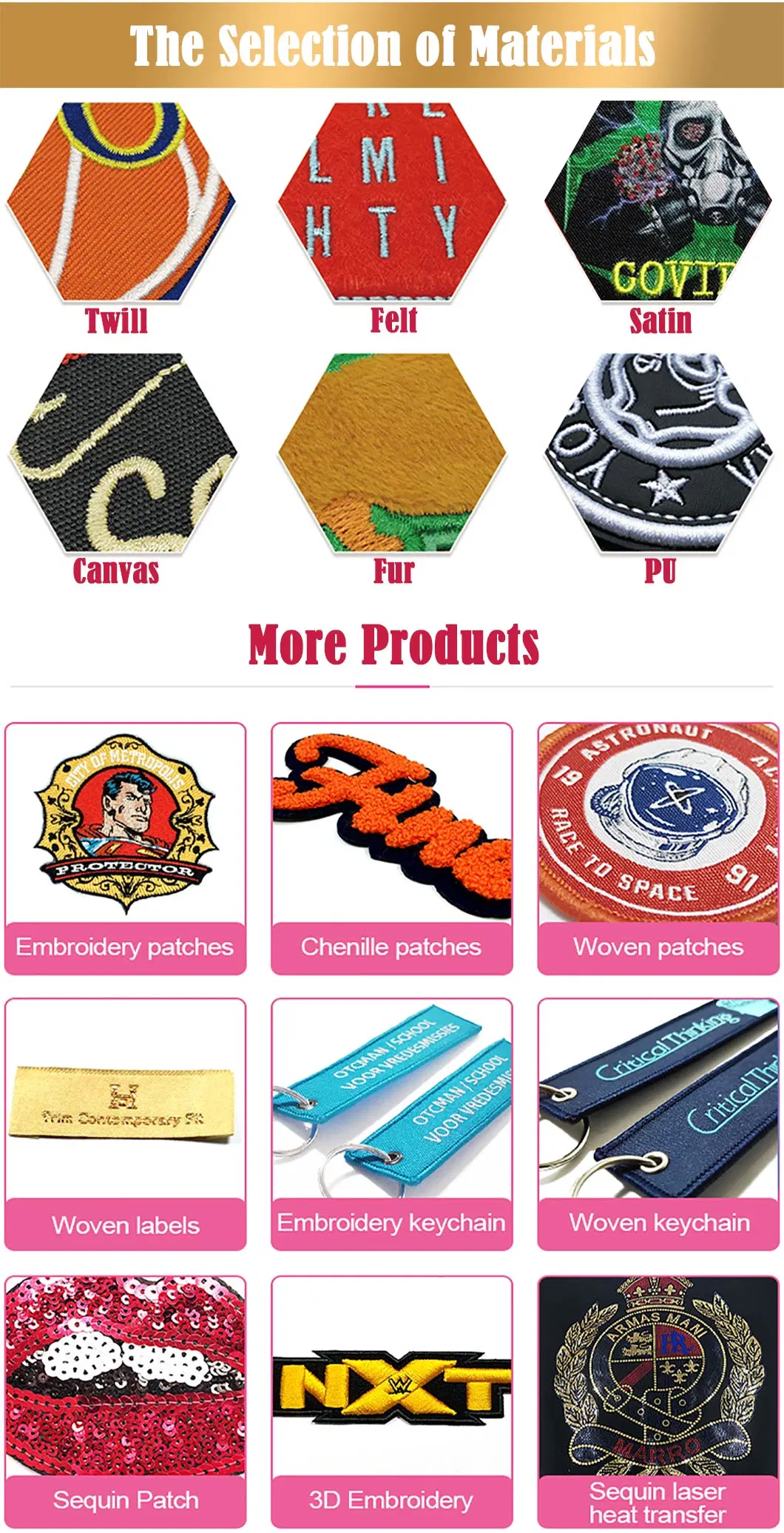 Eco-Friendly New Design Badge Patch Customized Embossed Logo Silicone PVC 3D Soft Rubber Label Patches for Garment