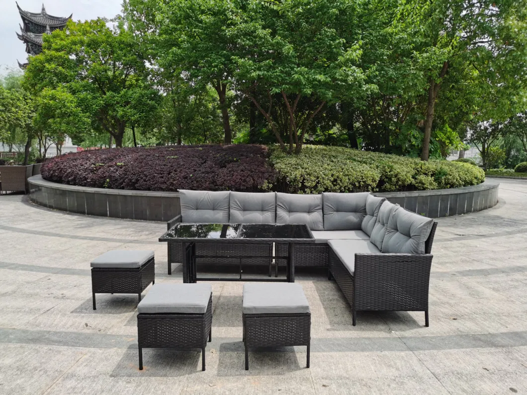 Modern Outdoor Garden Patio Indoor Home Hotel Living Room Single Sectional Corner Wicker Interior Furniture Chair Set Leisure Rattan Sofa