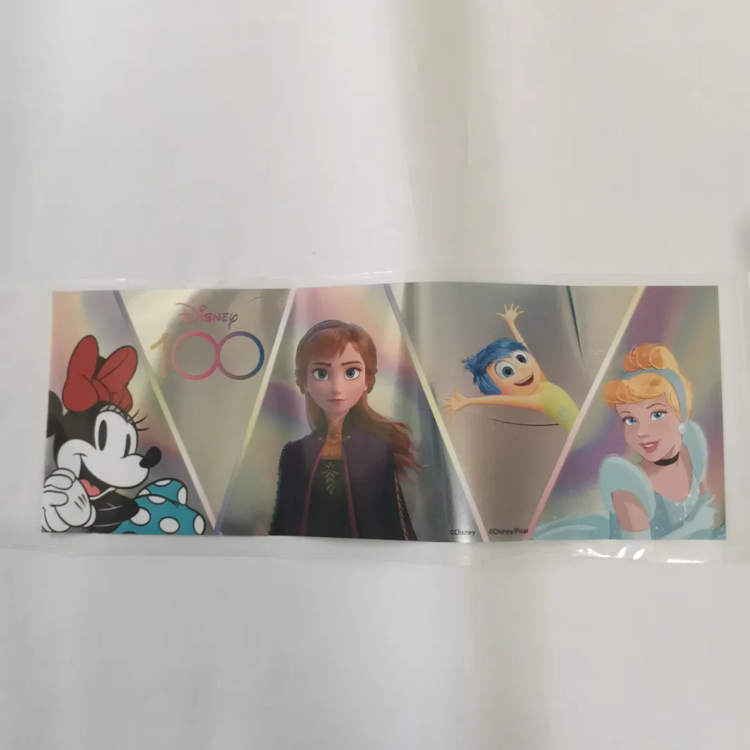 Cartoon Design Heat Transfer Film Hologram Laser Film for Plastic Cup