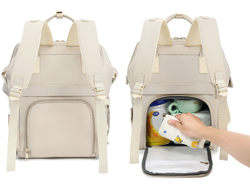 Folding Large Capacity Diaper Bag with Foldable Baby Bed