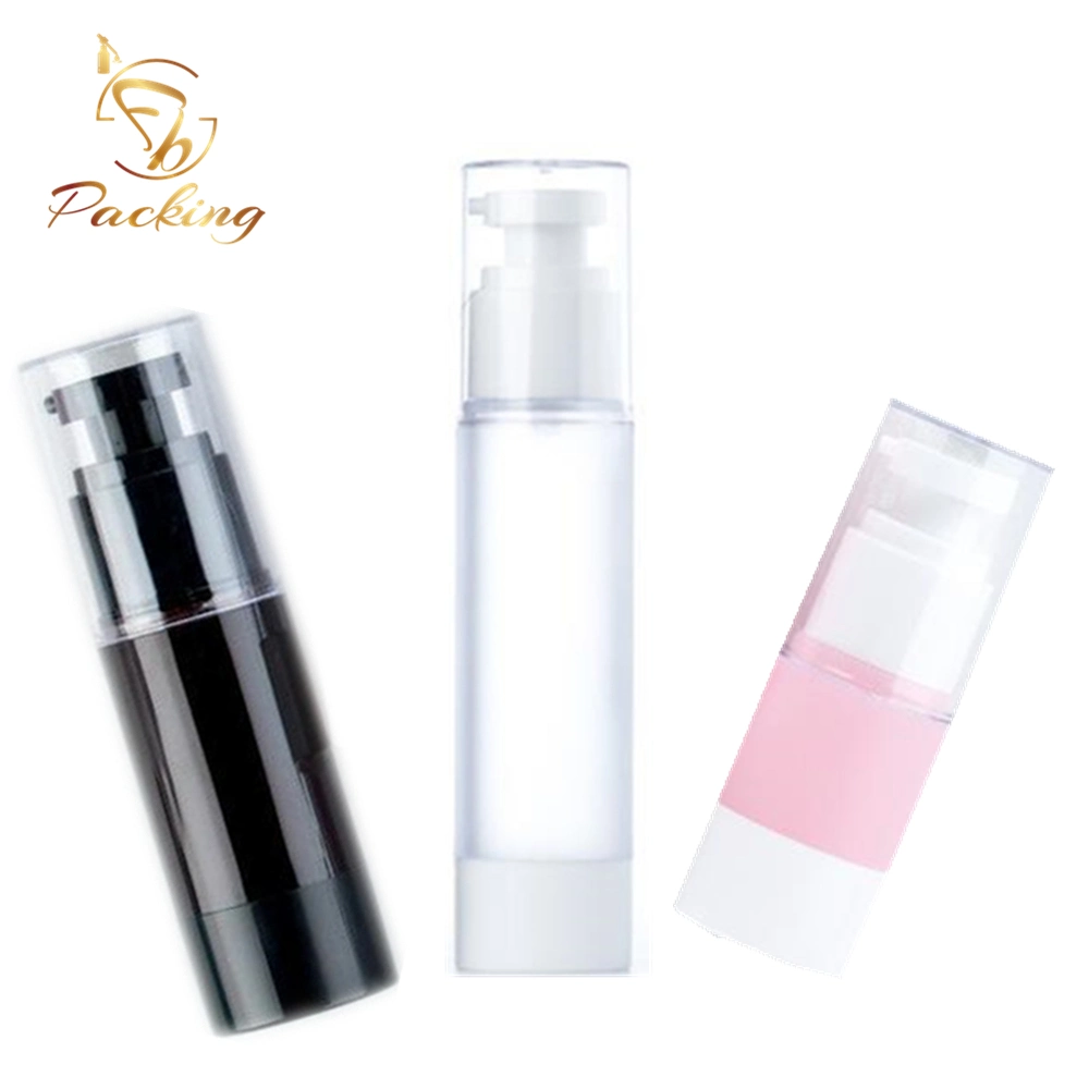 15ml Clear as Plastic Empty Airless Pump Bottle Supplier Cosmetic Packaging for Sun Cream Lotion