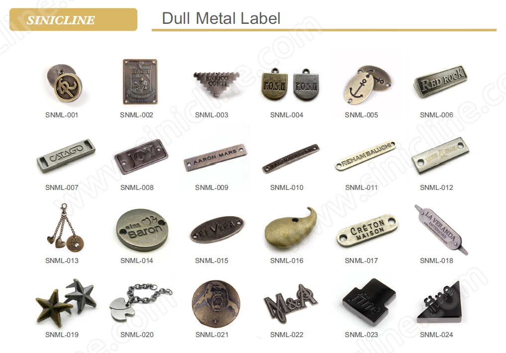 Sinicline Professional Logo Engraved Elegant Rose Gold Metal Label