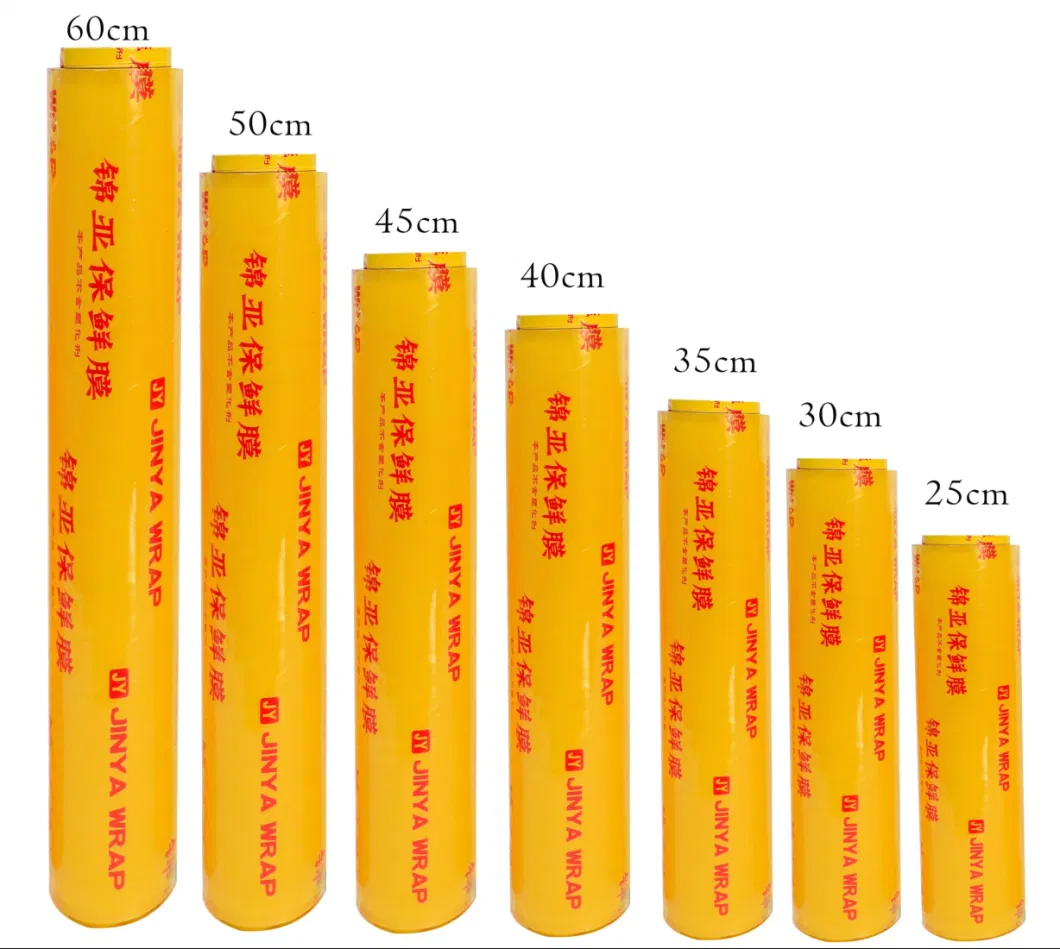 Food Grade Jumbo Roll Printed Moisture Proof Customized Soft PVC Cling Film