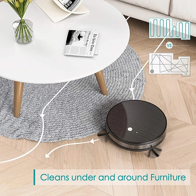 Liyyou Robot Vacuum-Wi-Fi Connectivity, Personalized Cleaning Recommendations, Works with Alexa, Good for Pet Hair, Carpets, Hard Floors, Self-Charging