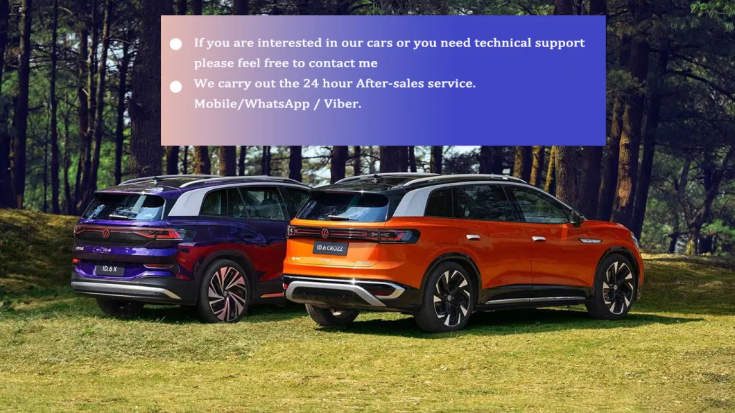 2023 High Quality New Car SUV VW Volkswagen ID4 ID6 Crozz X Pure+ PRO Prime EV Car High Speed Electric Vehicle with Km Used Cars