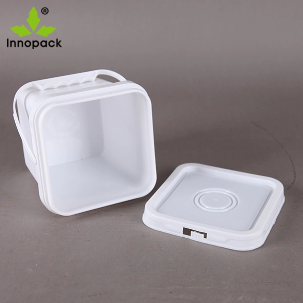 10L 15L 20L White Square Plastic Paint Barrels/Pails/Buckets, Plastic Bucket for Paint