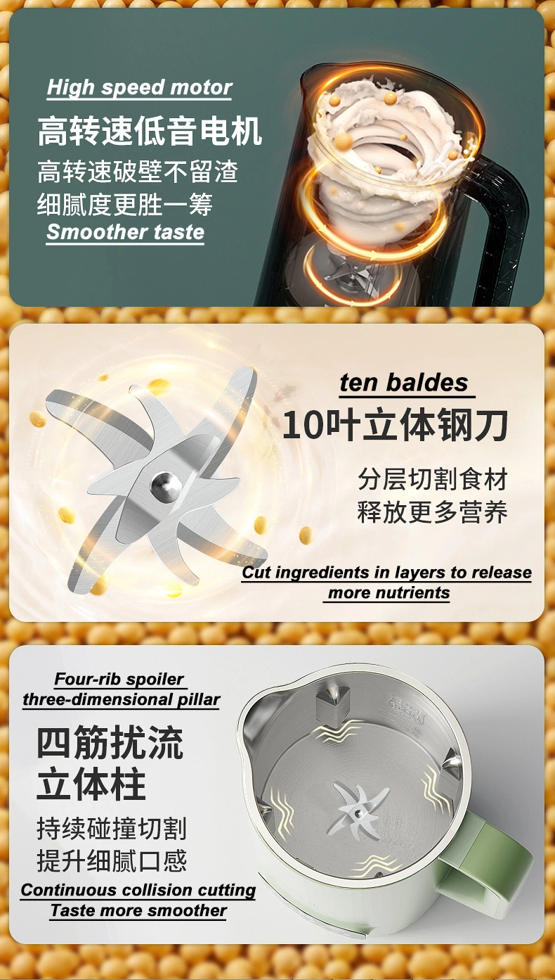 Food and Vegetable Smoother Taste High Speed Motor Blender Soup Milk Maker