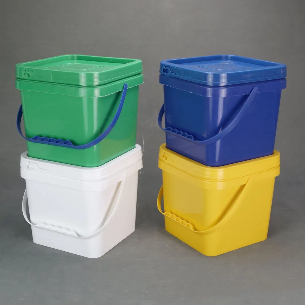 Durable Square Plastic Bucket with Lids