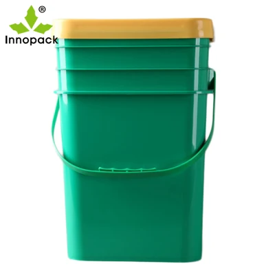  Benna quadrata da 5 galloni da 20 litri non facile da rompere Benna in plastica