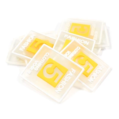  Etichette in PVC morbido 3D goffrate di alta qualità in gomma siliconica Etichetta con il logo