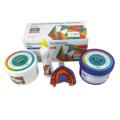 Vassoio di stampaggio in silicone personalizzato materiali per stampi in oro con putty Kit di putty per impronta a denti
