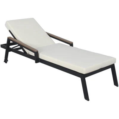  Terrazza esterna di alta qualità lato piscina, mobili in alluminio Chaise Lounge Con bracciolo