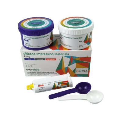 Vassoio di stampaggio in silicone personalizzato materiali per stampi in oro con putty Kit di putty per impronta a denti