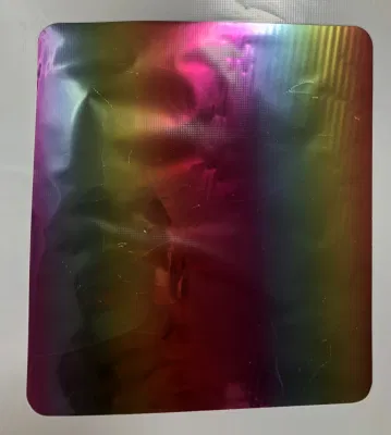  Lamina laser caldo Argento tessuto arcobaleno resistente all&prime;acqua caldo Stamping Trasferimento pellicola