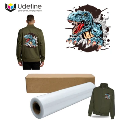  T-shirt da stampa con inchiostro in rotolo DTF Udefine PET 30cm*100m calore Trasferimento della stampa DTF carta pellicola per trasferimento digitale