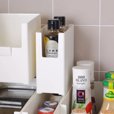 Organiser per frigorifero/sportello laterale multiuso HIPS in plastica bianca piccola Organizer per cassetti di conservazione