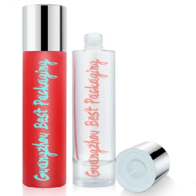  Bottiglia di toner in vetro satinato da 200 ml, tappo argento opaco Pacchetto cosmetico