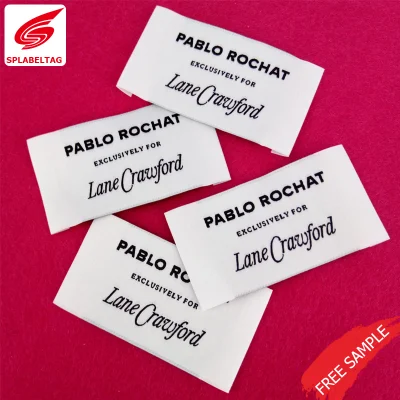  Etichetta Di Abbigliamento Tessuto Con Logo Personalizzato Di Alta Qualità Produttore Guangzhou