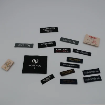  Accessori per indumenti Produttore Abbigliamento personalizzato etichetta tessuta etichetta Hang Tag Hot Vendere personalizzato alta qualità diversi disegni Abbigliamento etichette tessute per Indumento