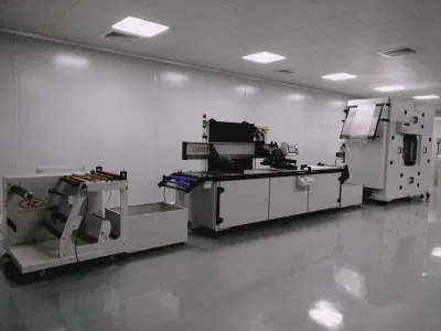  Stampante a nastro per etichette monocromatica completamente automatica con schermo in seta