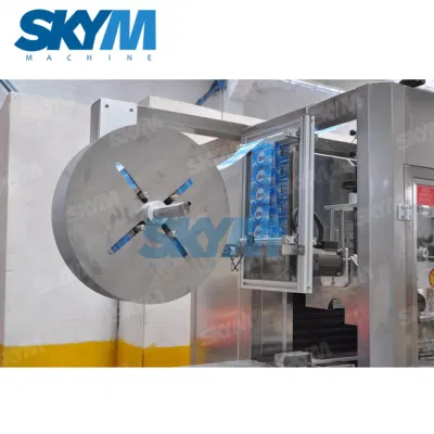 Contenitore automatico di plastica per lattina per animali domestici applicatore etichette PVC manicotto termoretraibile Etichettatrice per bottiglie in scatola per alimenti