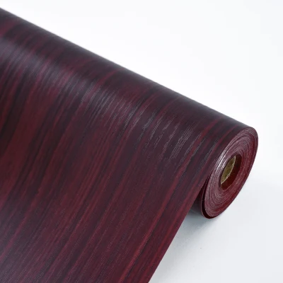  Legno grano Mobili PVC Wallpaper decorativo Film Ufficio pavimento PVC Produttore di pellicole