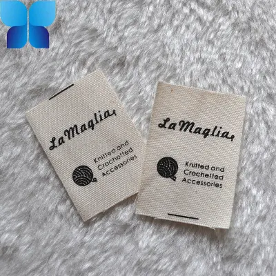 Schermo in tessuto di cotone Stampa di etichette personalizzate per accessori di indumenti