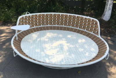 Patio tempo libero Mobili in vimini Hanging Round Swing Day Bed Rattan Mobili per esterni
