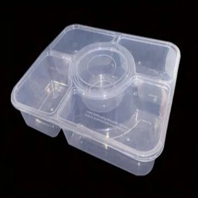  Confezione in plastica monouso all&prime;ingrosso scatola per pranzo trasparente