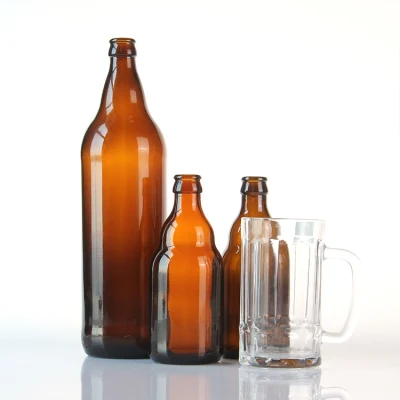 Custom Logo 250ml 275ml 330ml 500ml trasparente bottiglia a prova di umidità De Vidrio per imballaggio di birra