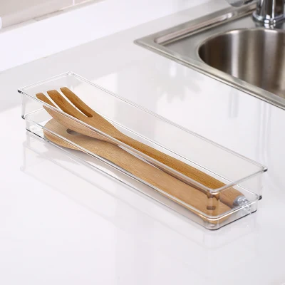  Combinazioni multiple organiser per cassetti in plastica trasparente versatile per Utensili da cucina