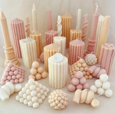 Cilindro multicastico Magic Ball silicone Candle Mold Aromatherapy fatta a mano Sapone candela stampo ghiaccio Cube Wedding Mold Home decor