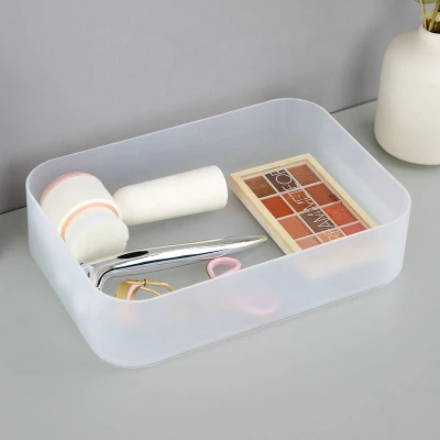  Pratico contenitore per organizer in PP impilabile multiuso per uso domestico Organiser per il trucco del cassetto in plastica