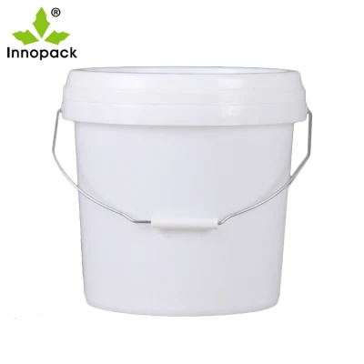  Secchio stampato in plastica da 12 litri con coperchio antimanomissione e Manico in metallo