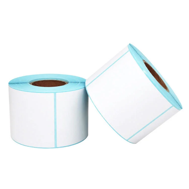 Blank Self-Adhesive Thermal Paper Sticker Label Rolls Direct Thermal Barcode Shipping Label