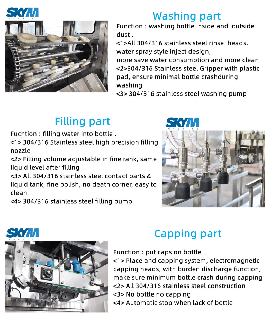 450bph Recycling Using Barrel Gland Cap 5 Gallon Water Filling Machine