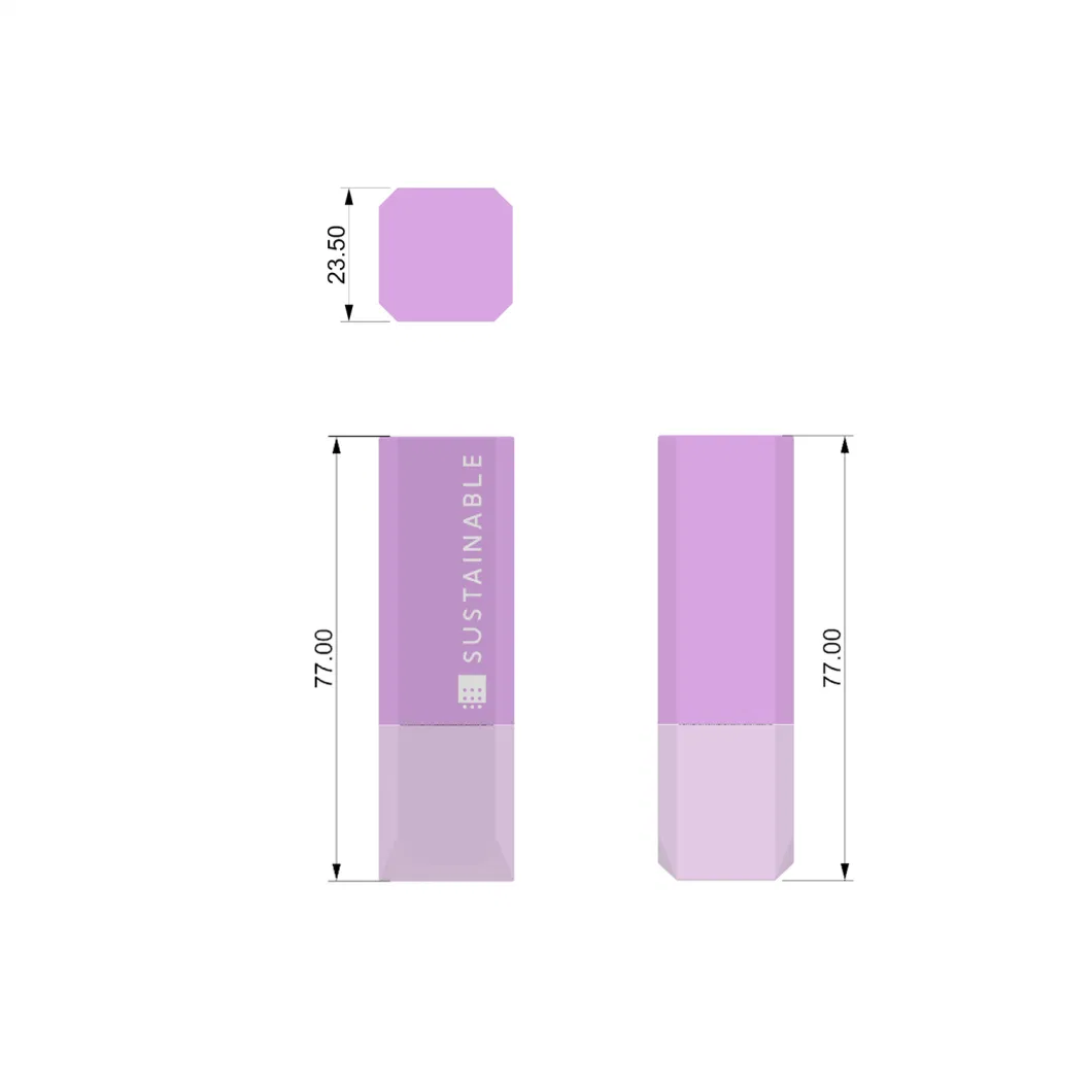 Biodegradable Cosmetic Packaging for Ceramic Lipstick Tube with Refillable Structure